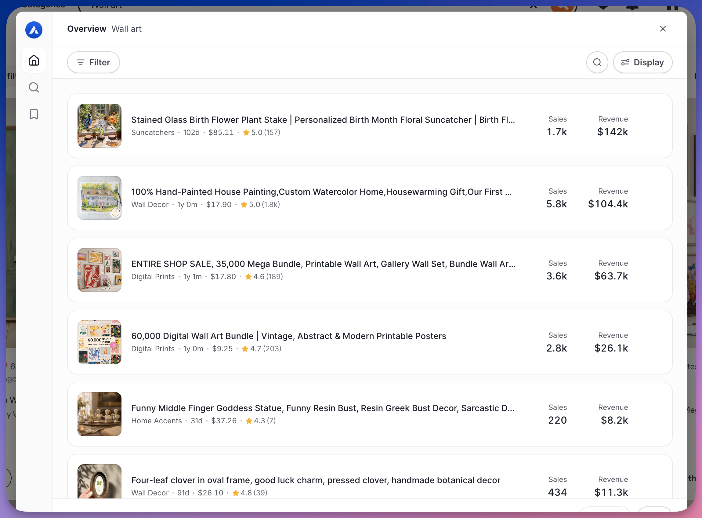 Alura's Chrome extension shown on Etsy