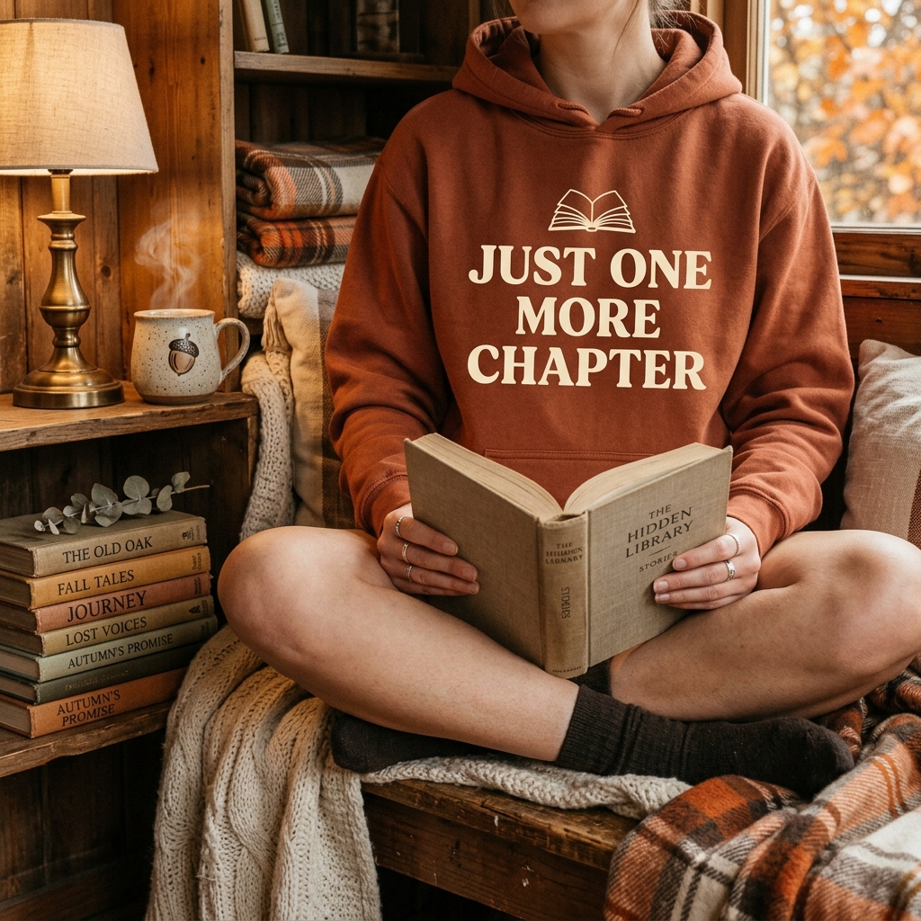 A real Etsy-listing-style example of an enthusiast hoodie: an in-group line for a hobby community embroidered on the chest.