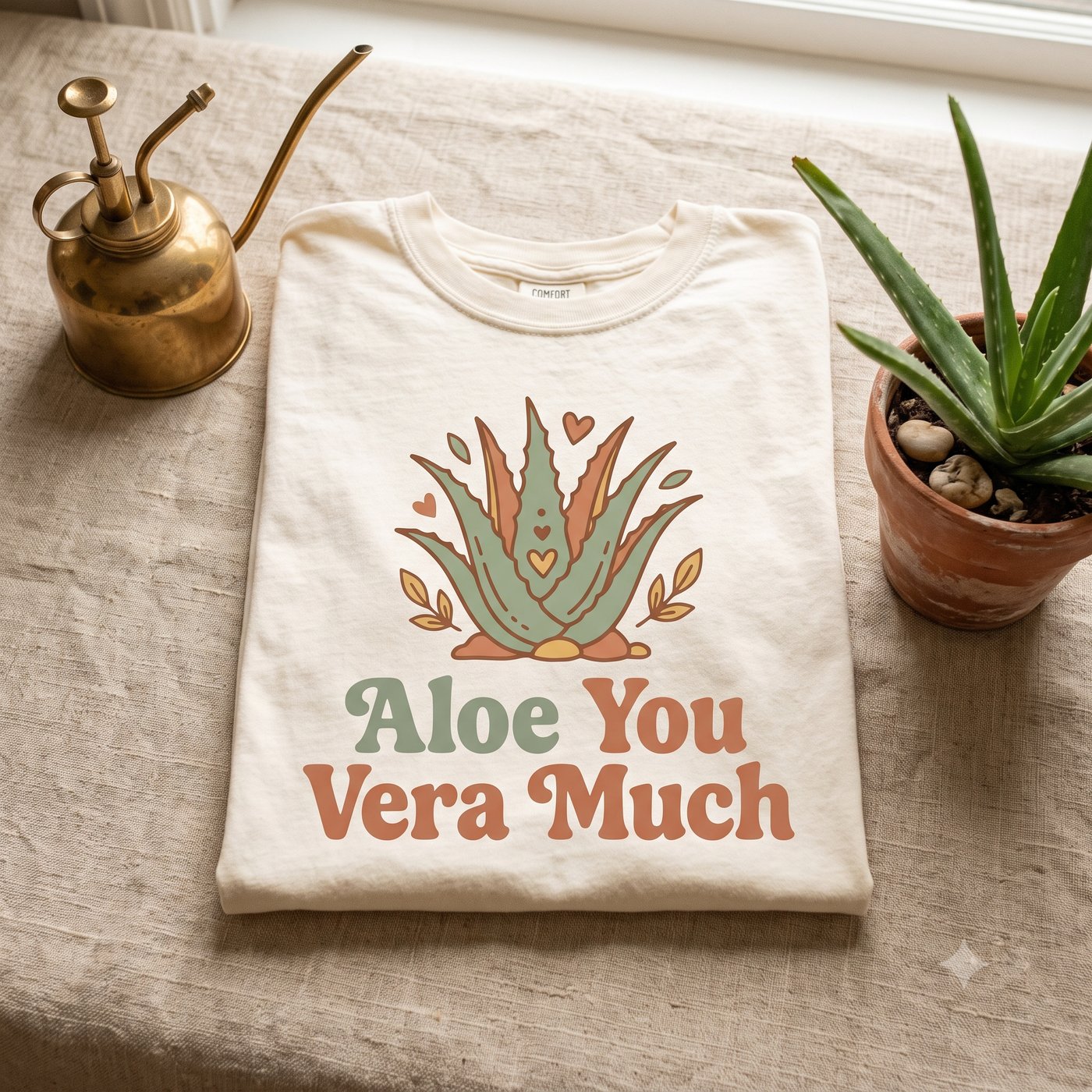 A real Etsy-listing-style example of a pun t-shirt: a simple object illustration with wordplay.